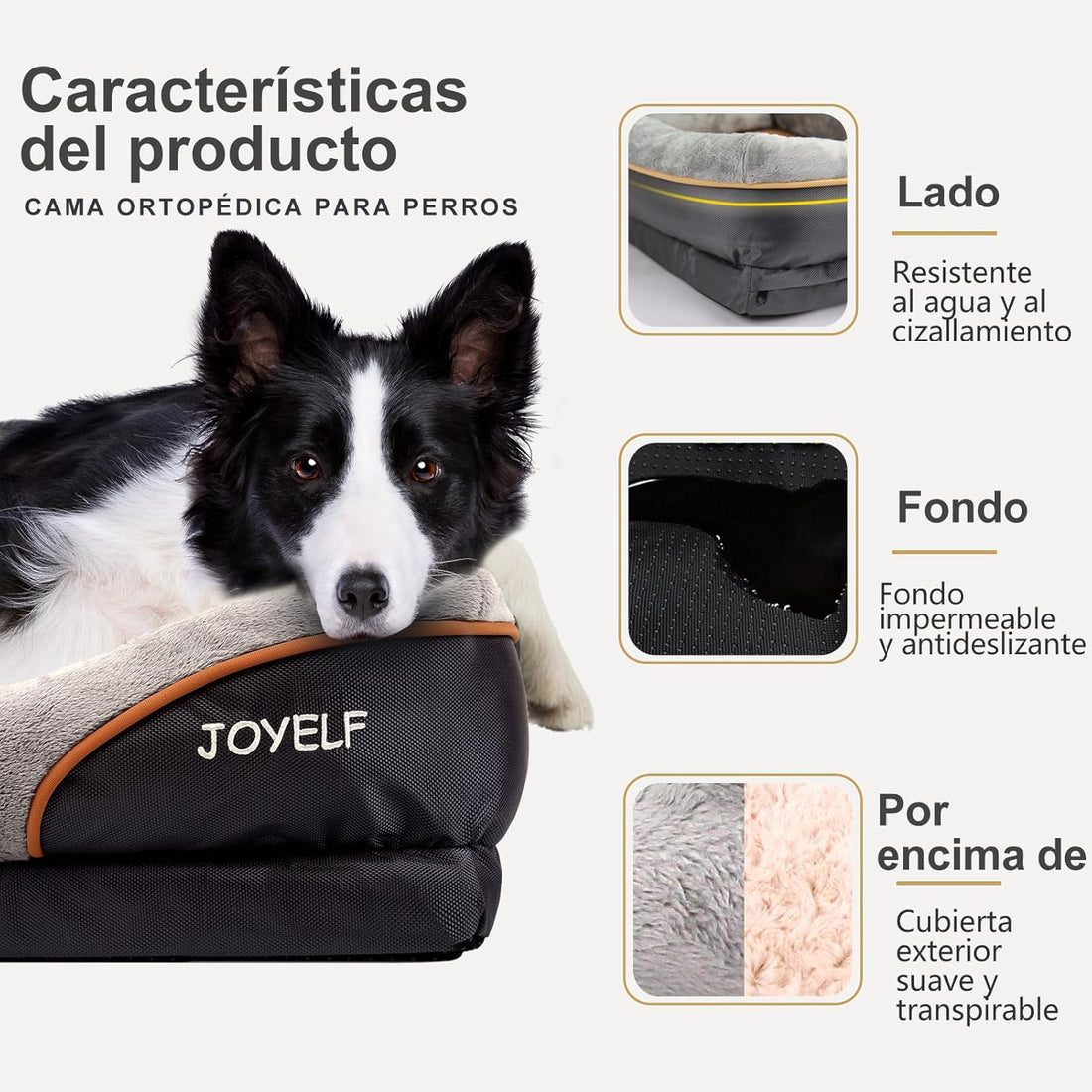JOYELF Medium Memory Foam Dog Bed Orthopedic Dog Bed & Sofa