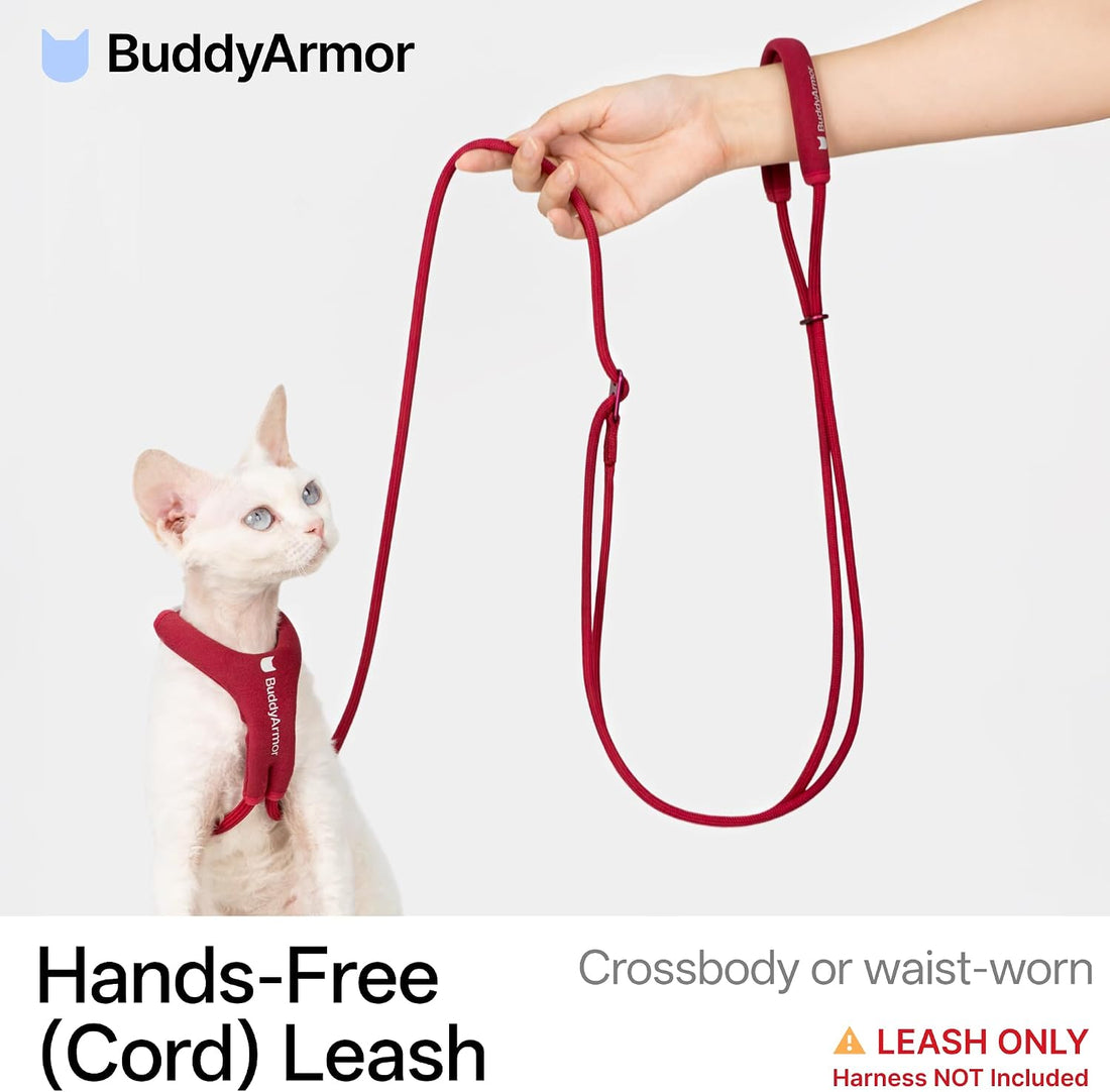 Hands Free Cat Leash Lightweight Adjustable Padded Handle