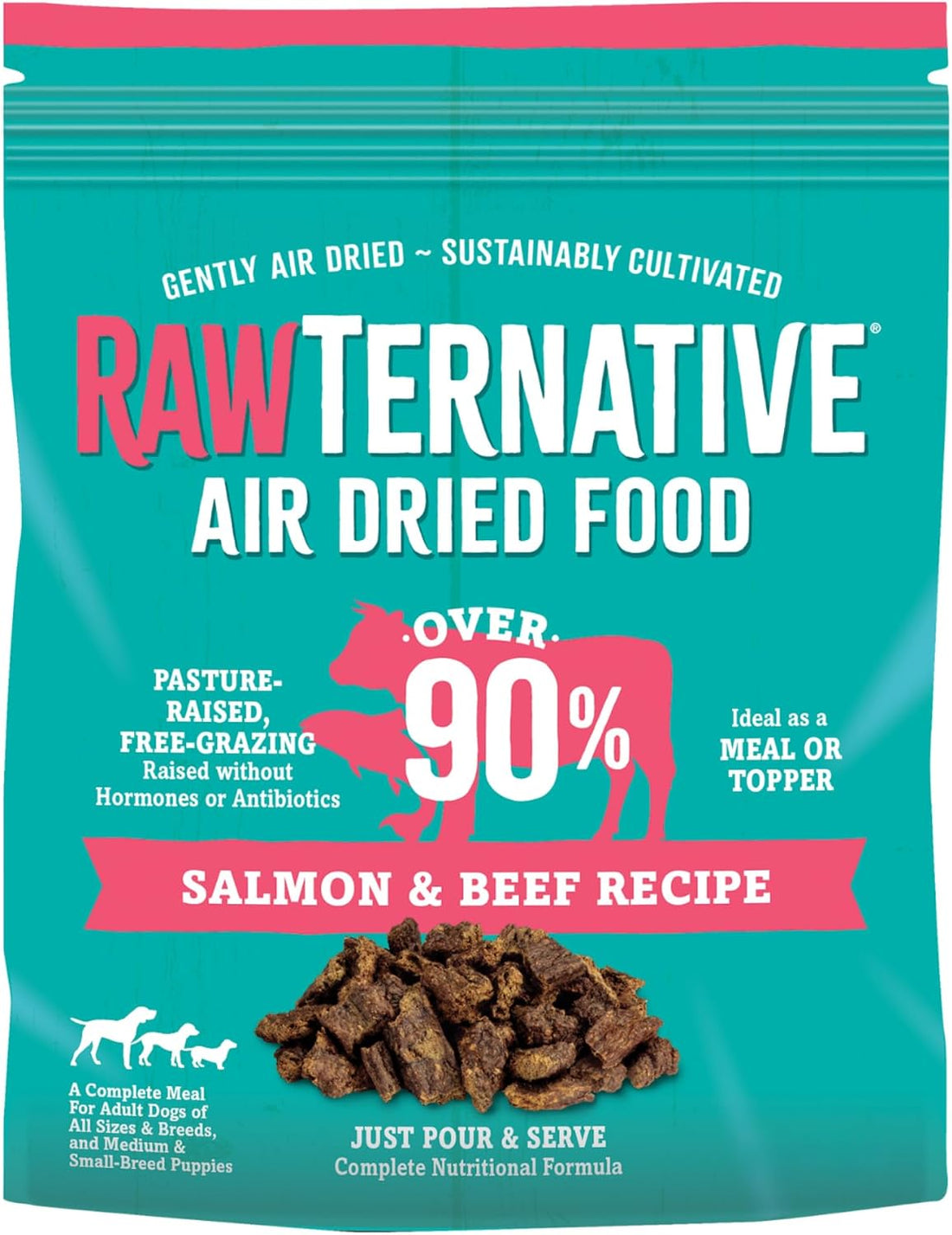 RawTernative Air-Dried Dog Food, Beef & Beef Organs Recipe, 3 lb