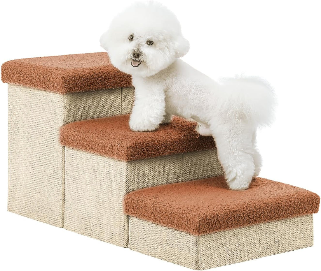 Wider Dog Steps for Bed, Foldable Dog Stairs for Small Large Dogs