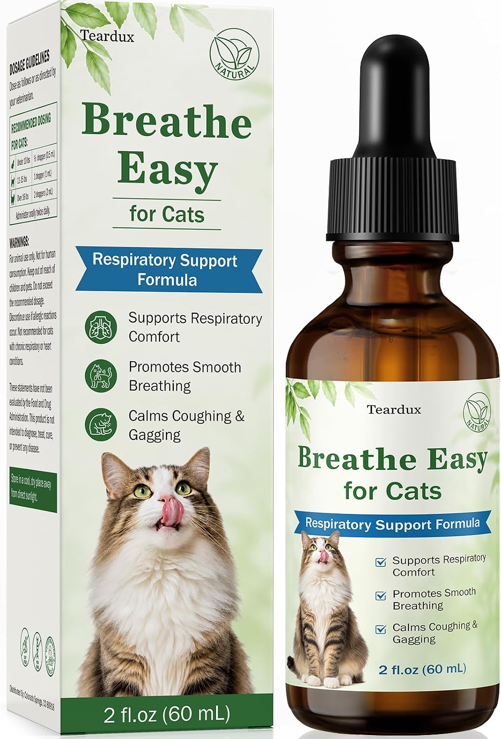 Cat Respiratory Support, Breathe Easy for Cats, Relieves Sneezing