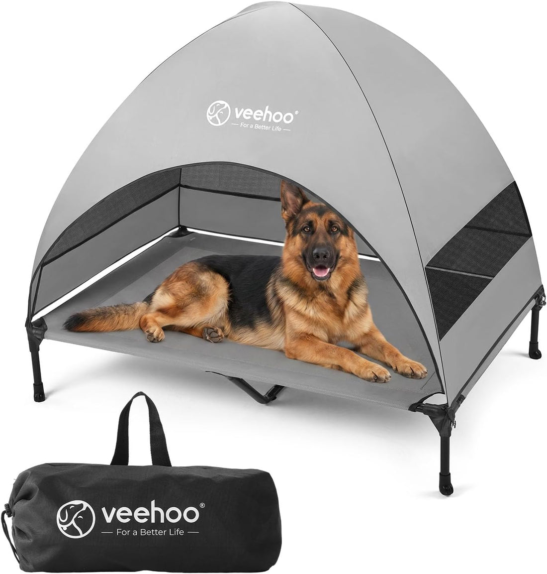 Veehoo Outdoor Dog Bed with Canopy