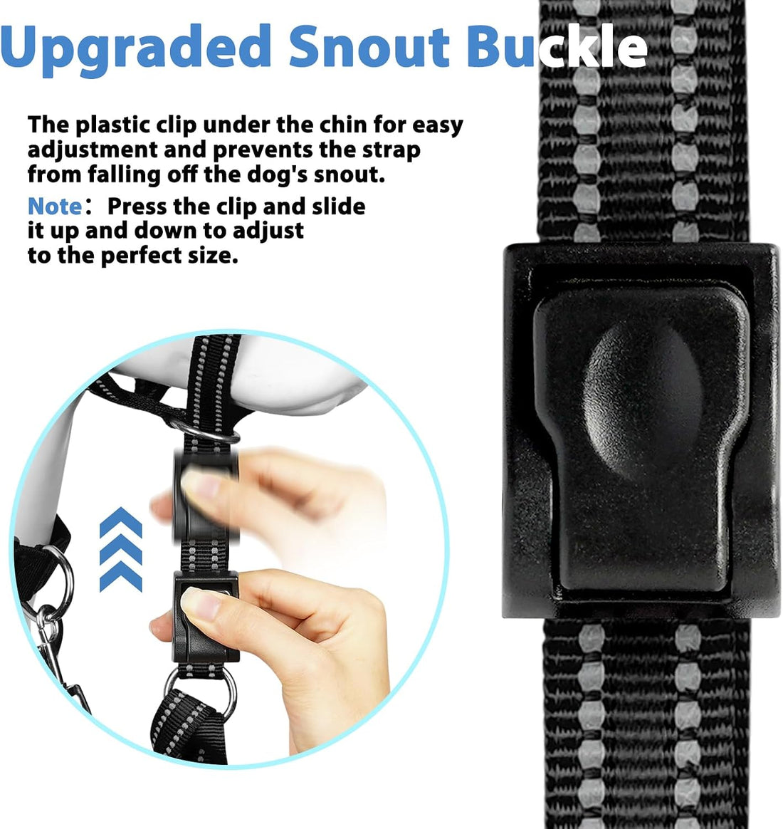 BARKLESS Soft Dog Head Collar, Patented Padded No Pull Head Halter