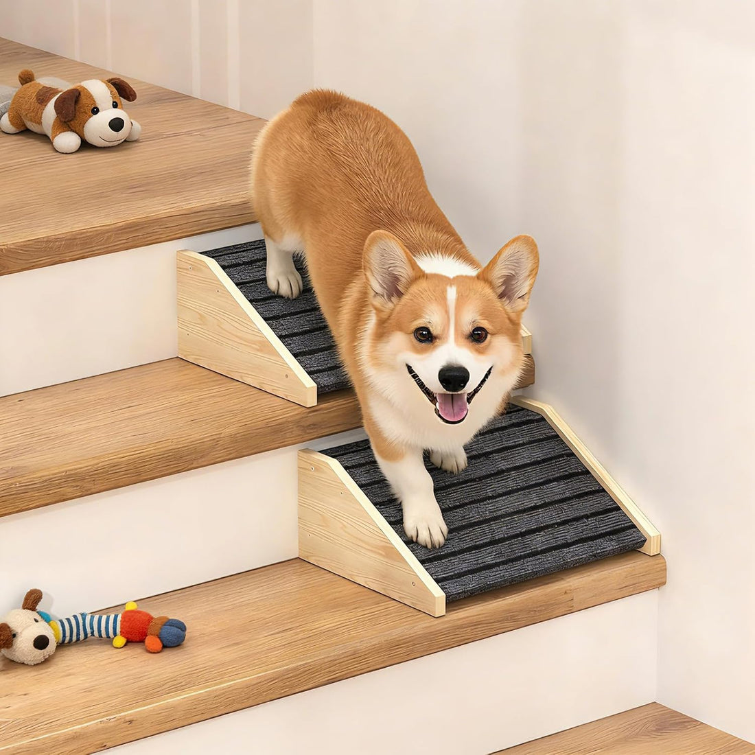 TIMHAKA 2 Pack Dog Ramp for Stairs