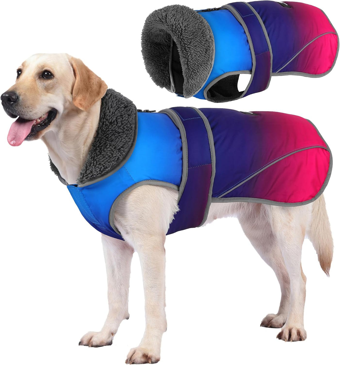 Dogcheer Dog Winter Coat, Waterproof Warm Dog Jacket with Adjustable