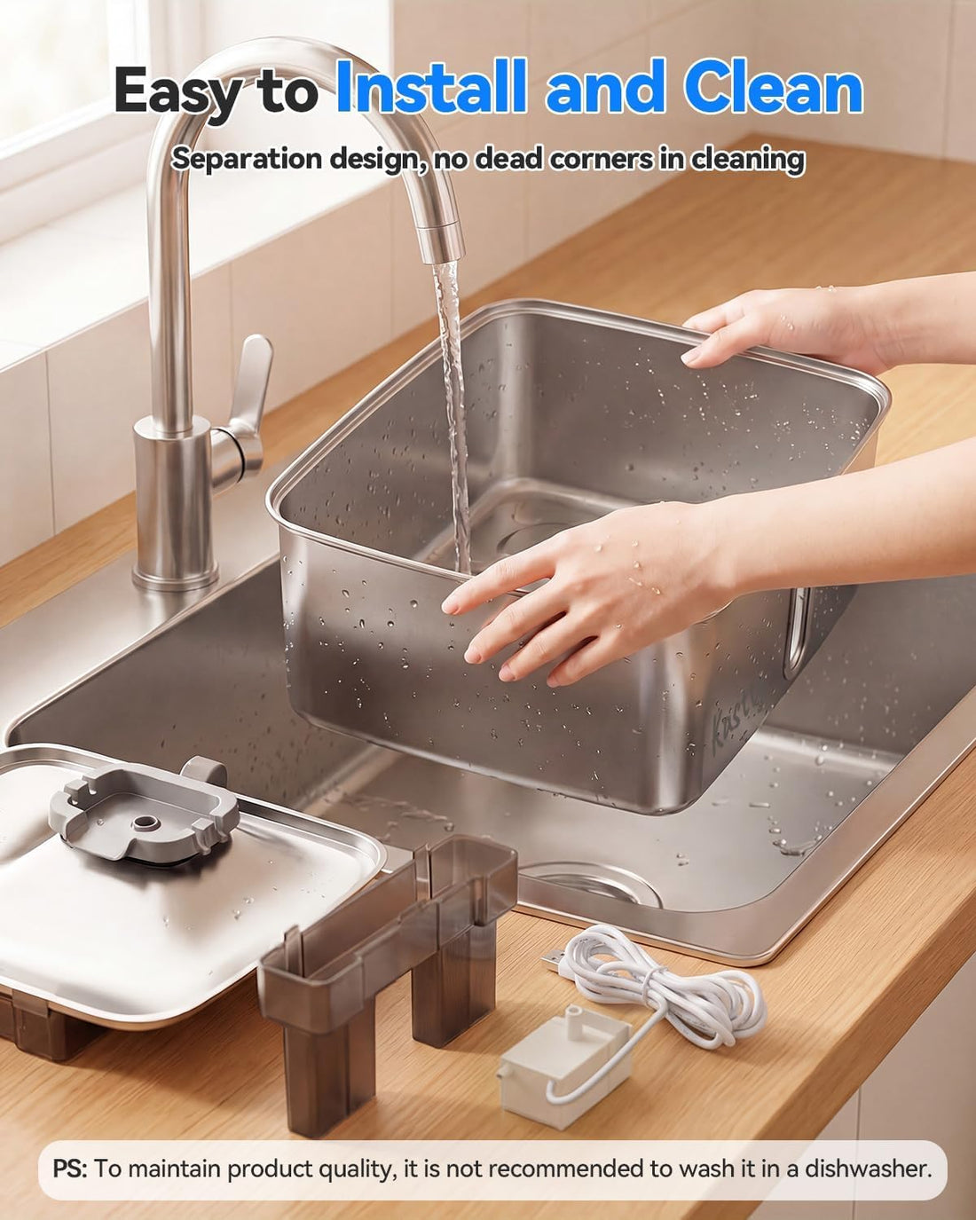 Kastty 4Gal/15L Stainless Steel Dog Water Fountain for Large Multi-Pet