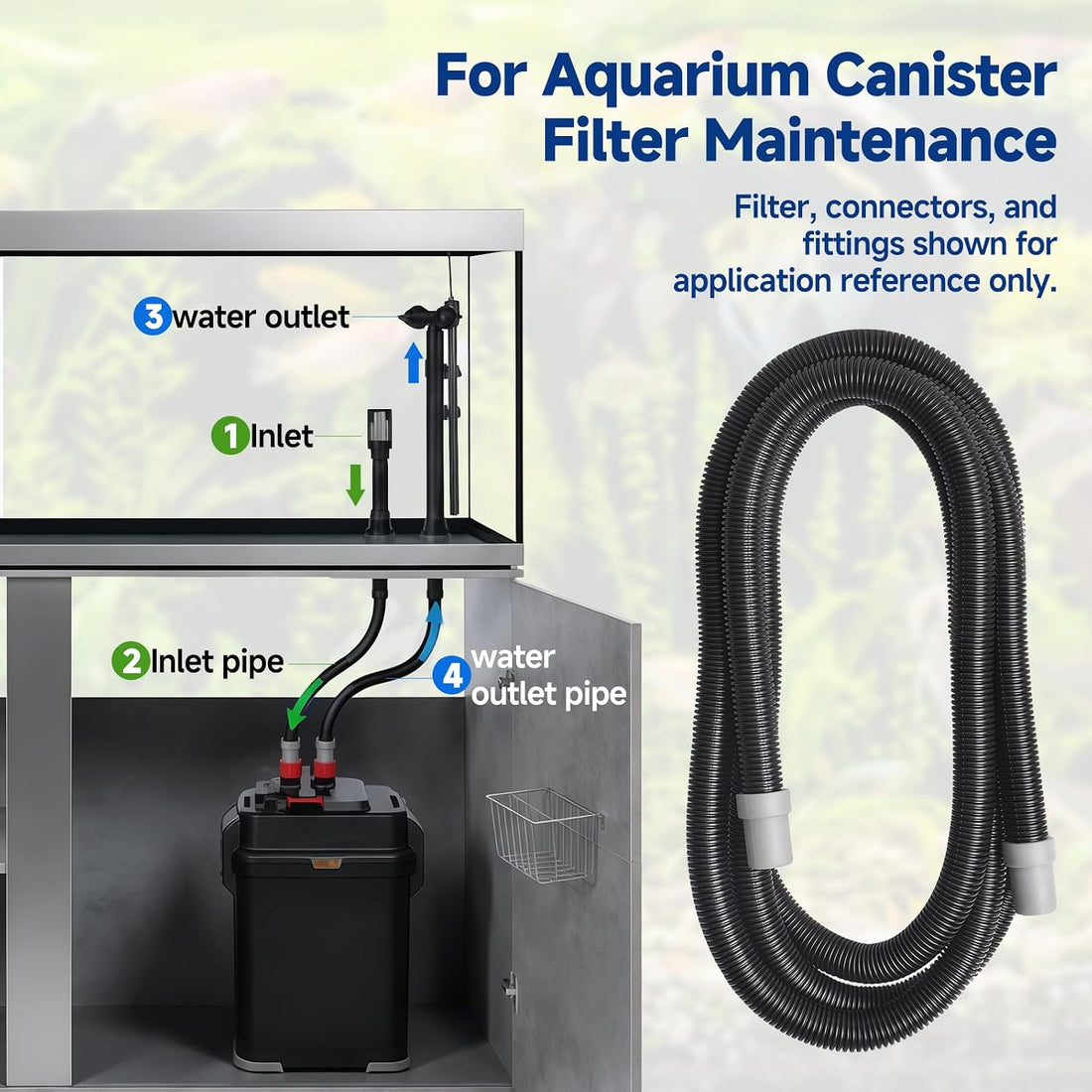 A20015 Ribbed Hosing 9.8 ft / 3 m x 17 mm Canister Filter Hose