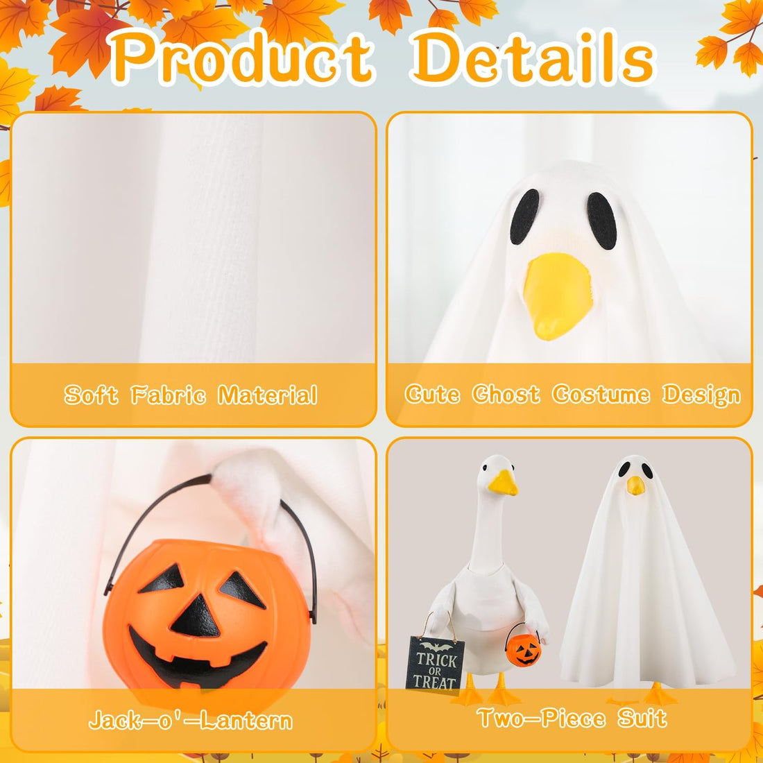 Halloween Goose Outfit Ghost Porch Goose Costume for Outdoor Decor