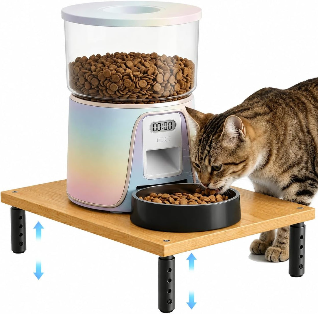 OPNICE Adjustable Cat Food Stand