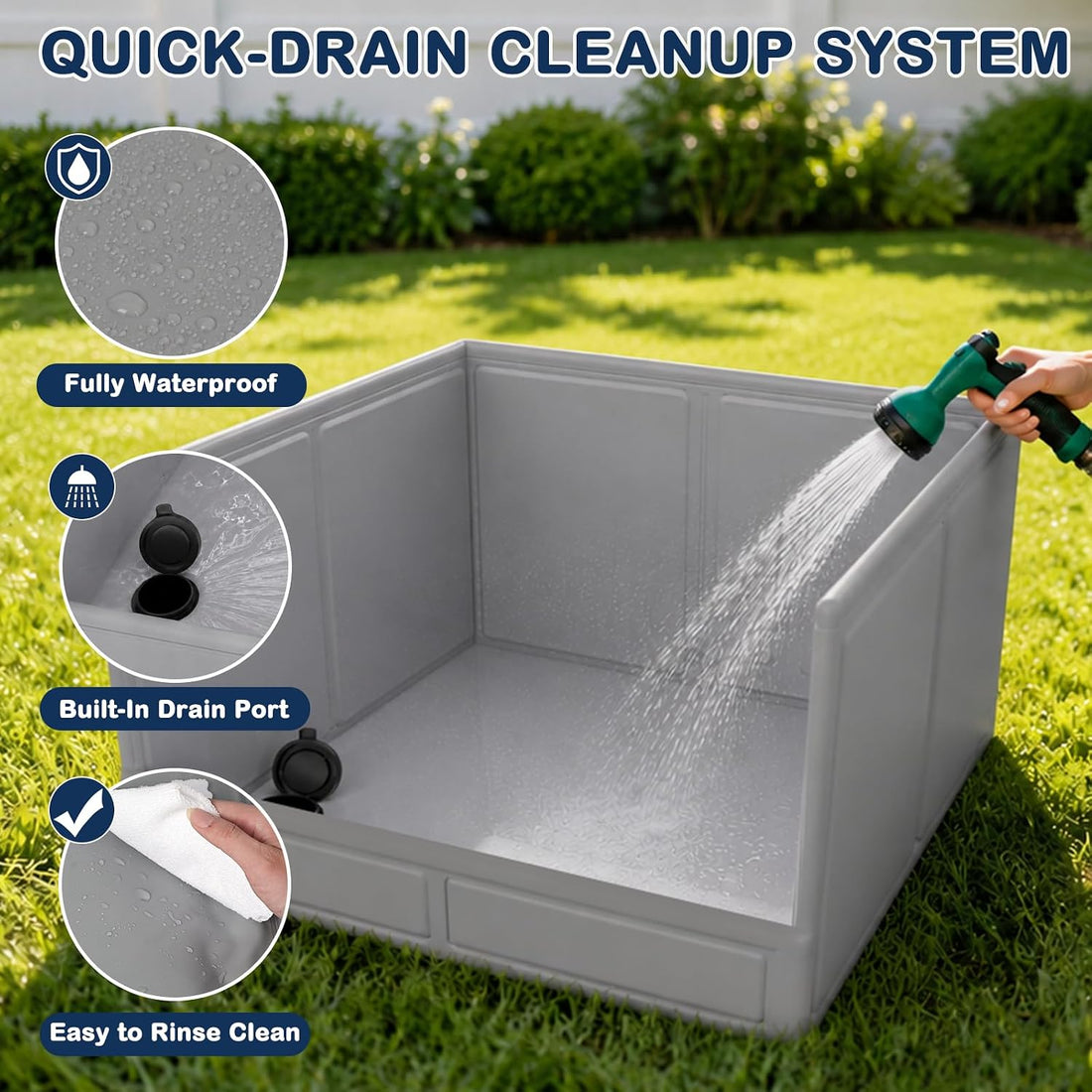 BoYata Dog Litter Box with High Walls
