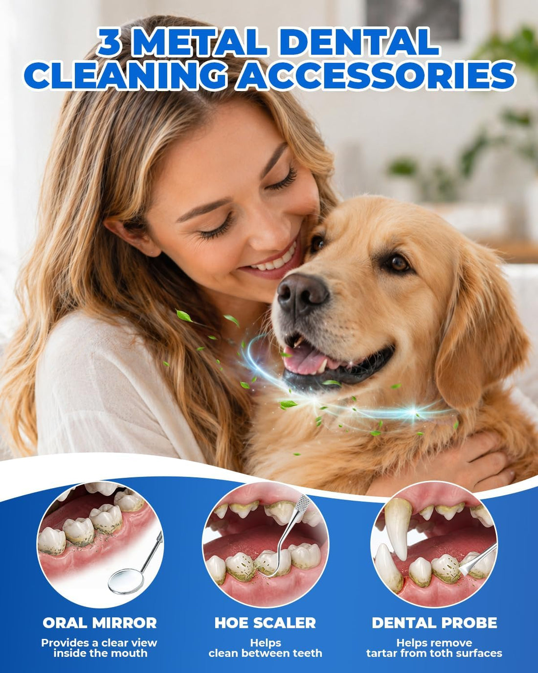 PATWING Dog Plaque Remover, Dog Tooth Brushing kit