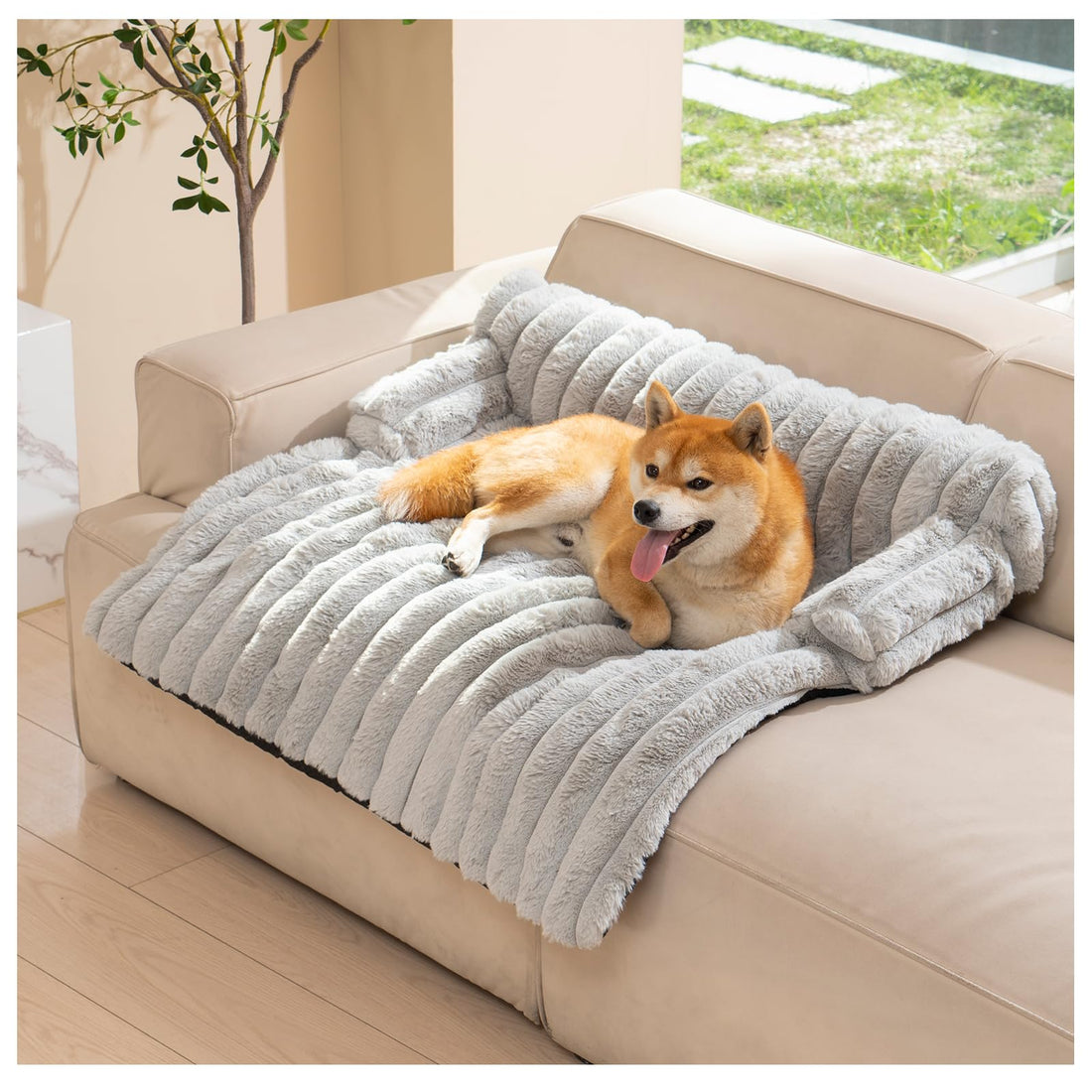 Avont Dog Bed Mat for Couch, Warm Fluffy Calming Sofa Topper
