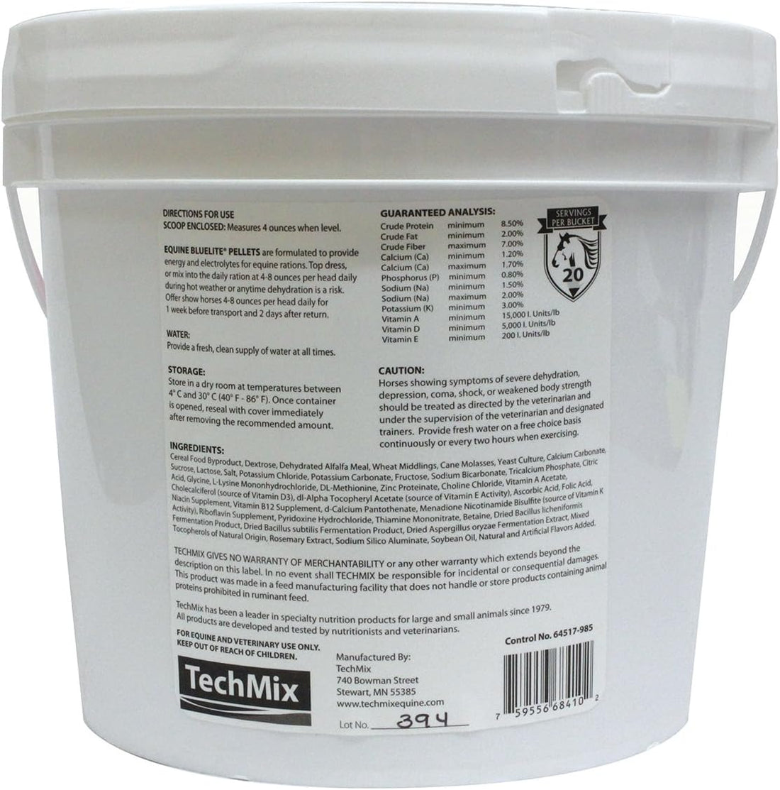 Techmix Equine BlueLite Pellets 5lb 5LB