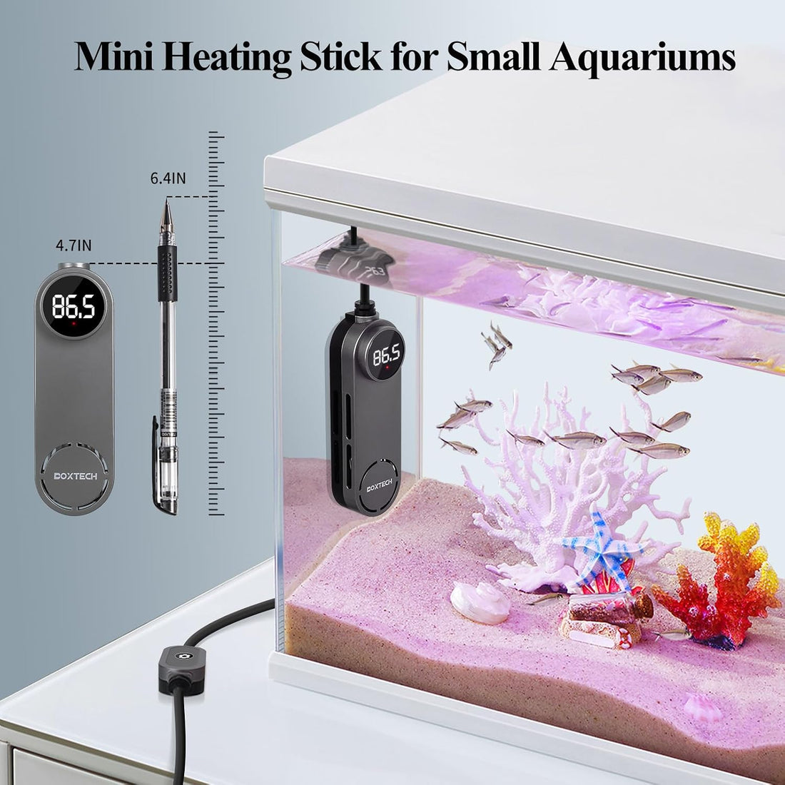 boxtech Small Fish Tank Heater - Mini Aquarium Heater