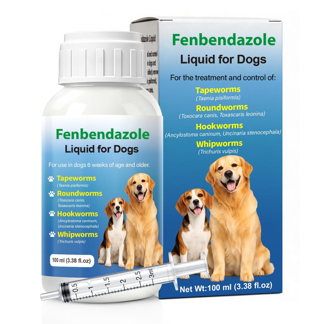 Dewormer for Dogs Fenbendazole for All Wormers, Roundworms