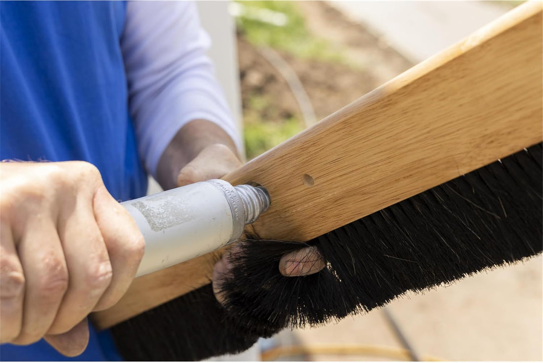 MARSHALLTOWN Wood Backed Concrete Broom, 18 Inch, Assembled in the USA