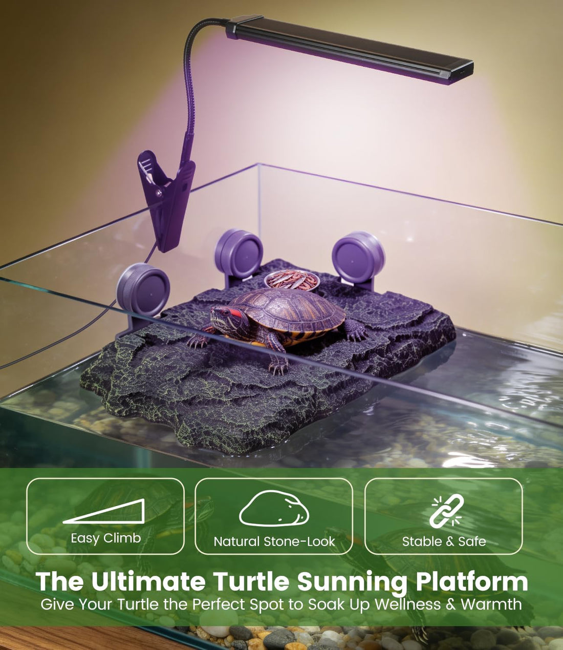 REPTITRIP Turtle Basking Platform for Aquarium 40/45/55/60/65/75/90