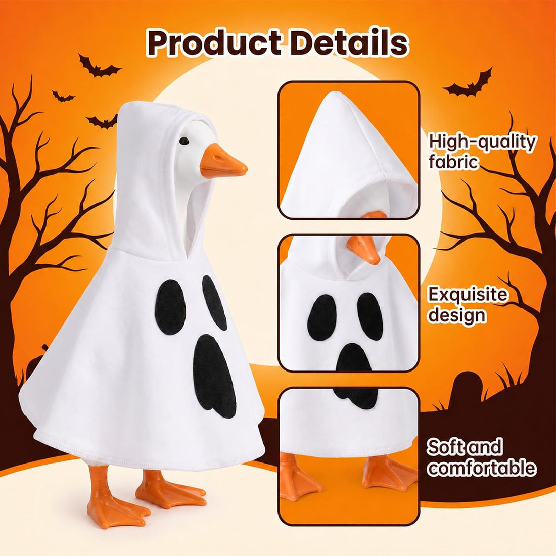 7 Inch Desk Goose Halloween Outfits Ghost Patterns Mini Desk Goose