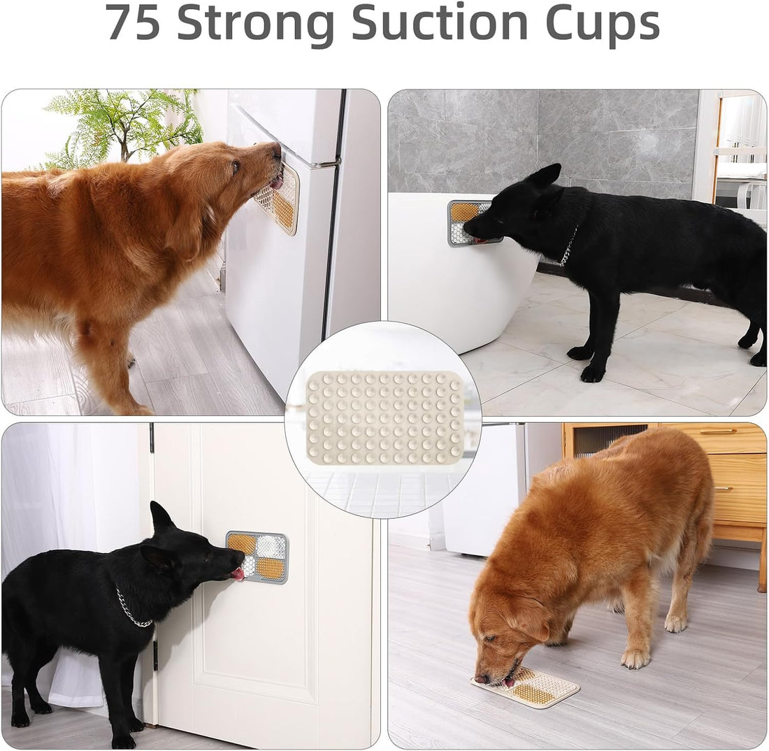 MateeyLife 2PCS Large Lick Mat for Dogs with Suction Cups