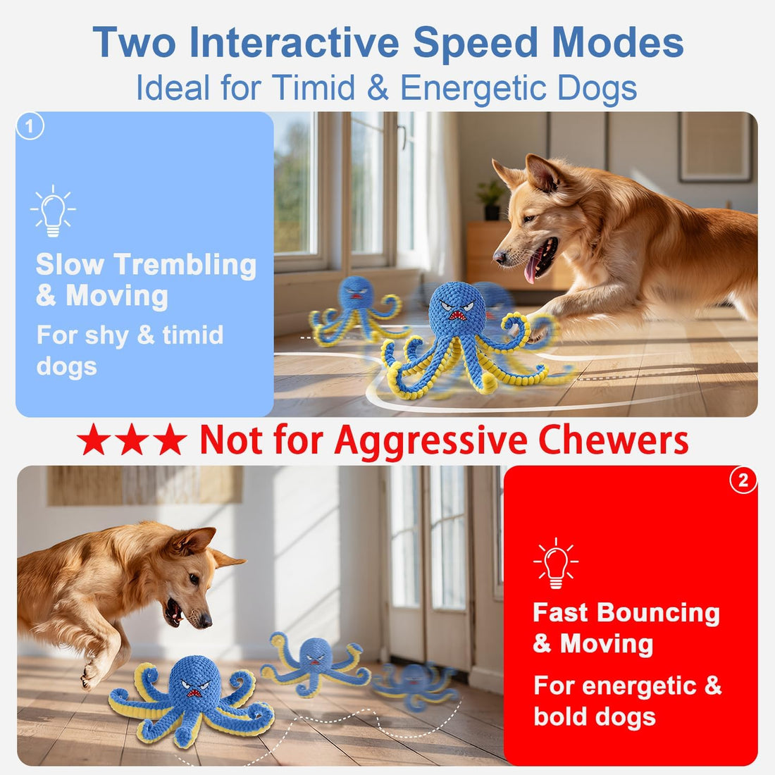 Interactive Dog Toys Octopus to Keep Them Busy