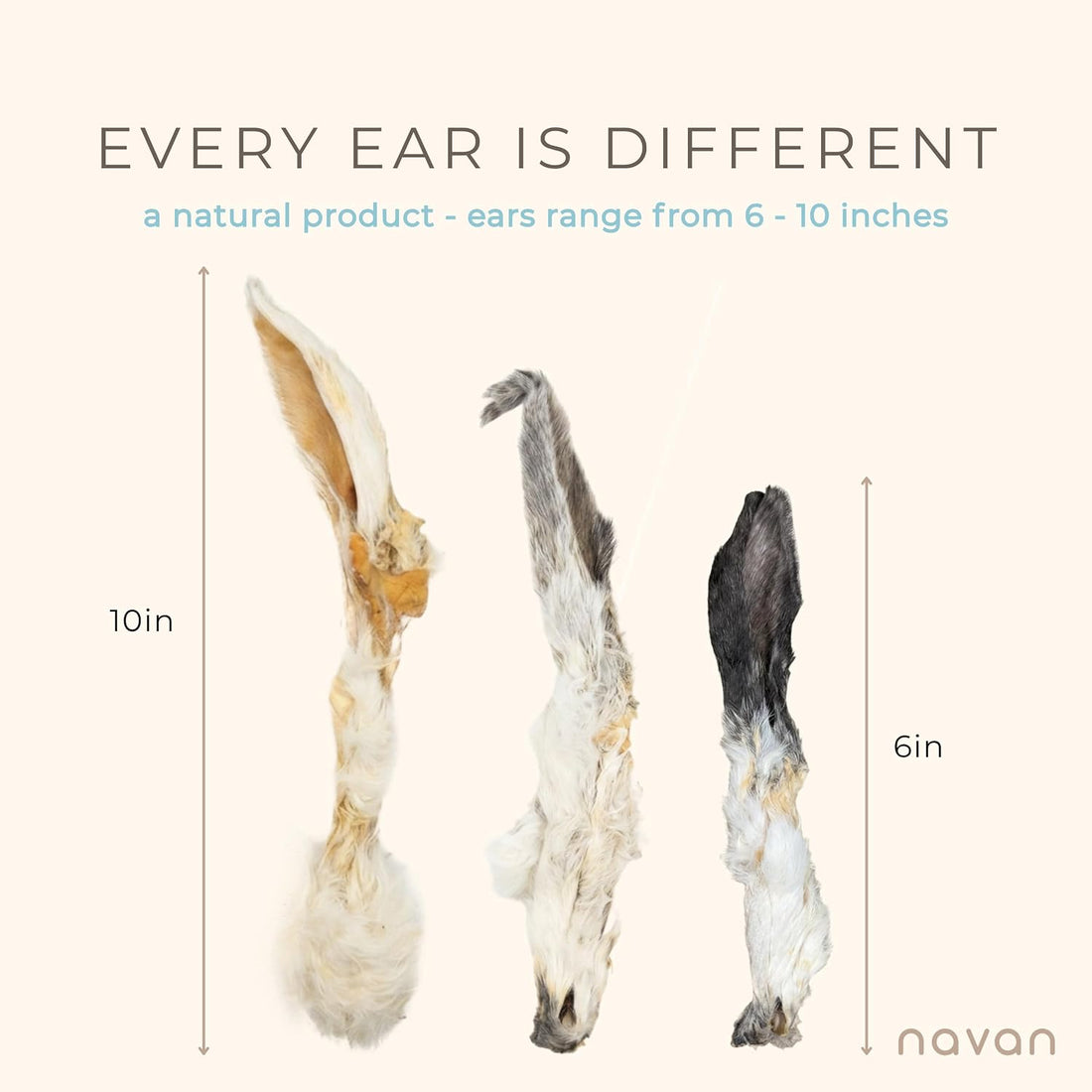 Rabbit Ears for Dogs with Fur, 9 Ears, 5.7 oz