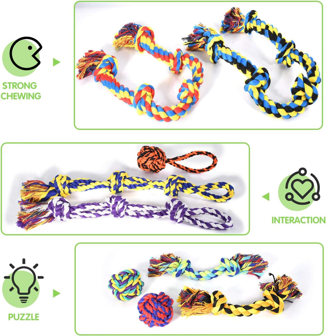 SHARLOVY Large Tough Chew Toys for Aggressive Chewers Large