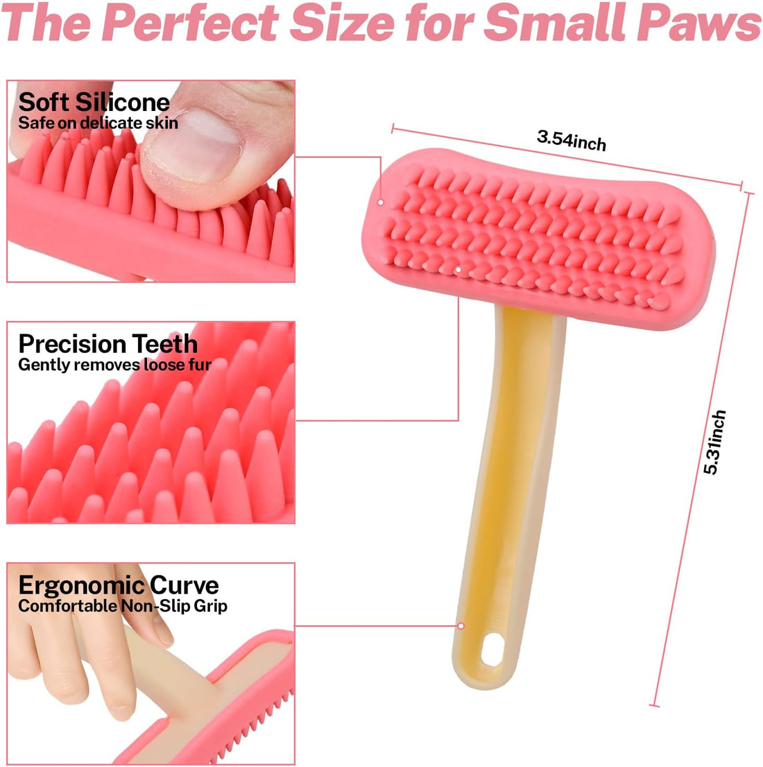 Bunny Brush, Soft Silicone Small Animal Brush, Short Hair Dog Brush