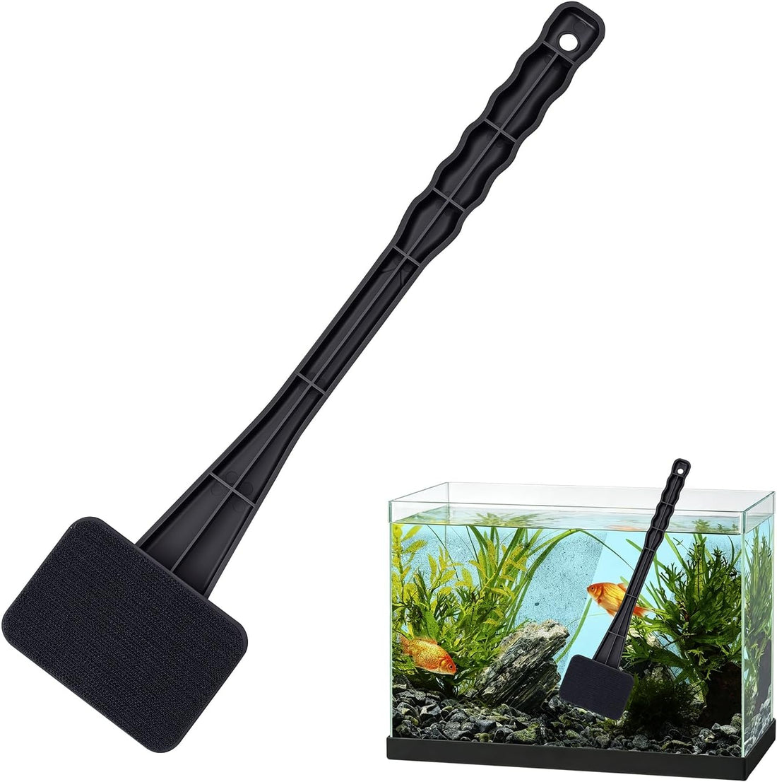 Aquarium Algae Scraper Fish Tank Glass Scrubber Brush Tank Cleaning