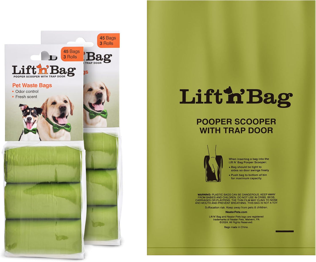 Neater Pets Lift N’ Bag Extra-Capacity Dog Poop Bags Rolls