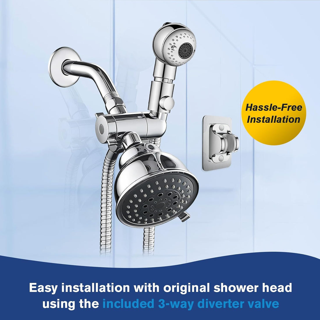 Quiet Dog Shower Attachment with One-Button Pause