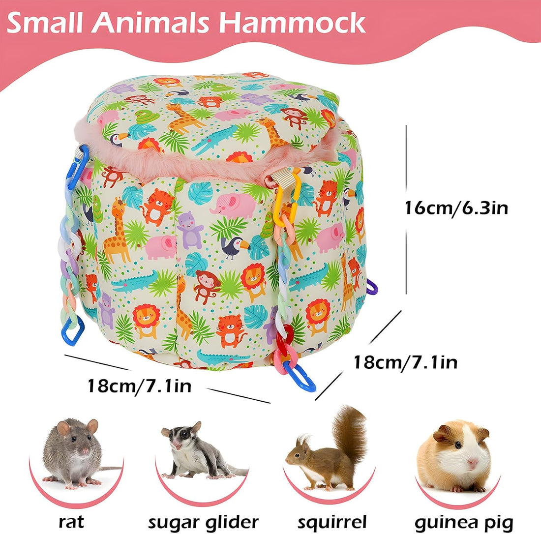 Rat Hammock for Cage, Warm Sleeping Nest Bed with Privacy Cover