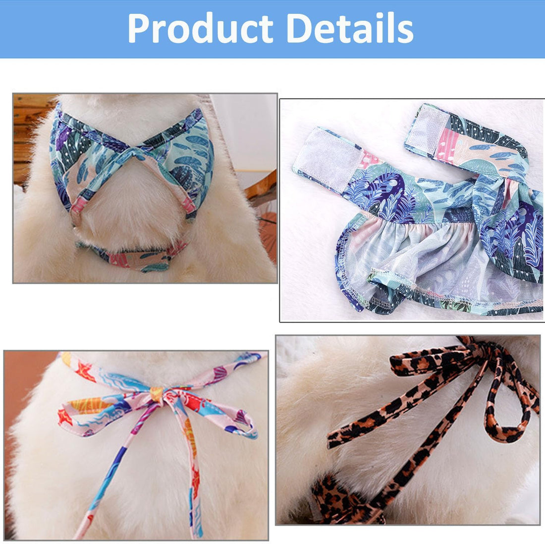 Dog Bikini Swimsuit Summer Puppy Bathing Dress Beach Clothes Cat