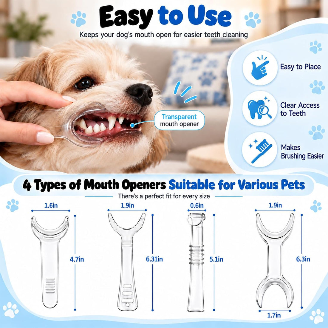 8-Piece Pet Teeth Cleaning Kit, Dog Tooth Brushing Kit