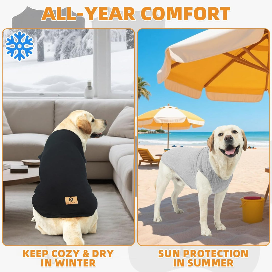 KOOLTAIL Boy Dog Clothes for Large Dogs