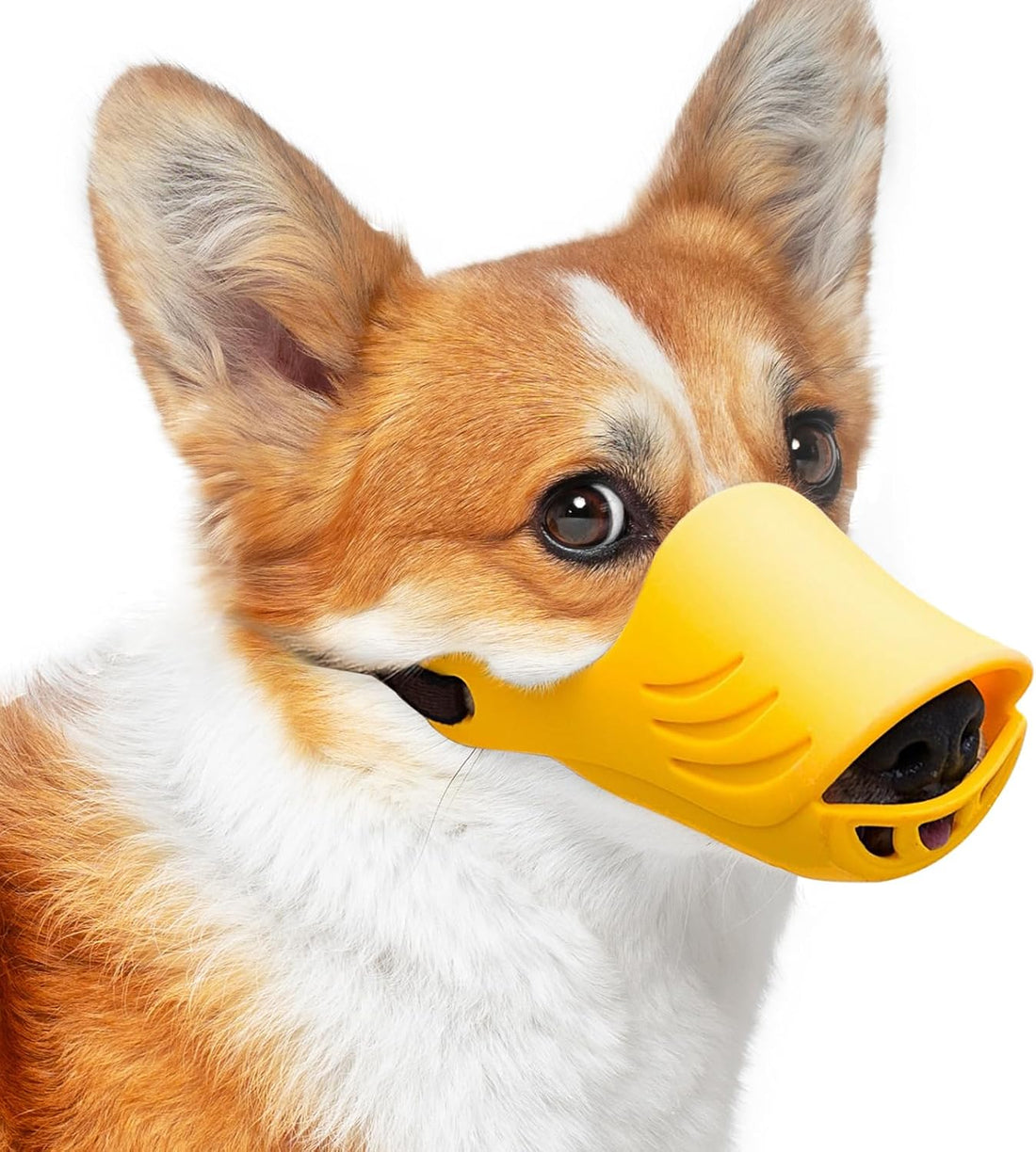 LUCKYPAW Soft Duck Silicone Dog Muzzle for Small Medium Dogs Poodle