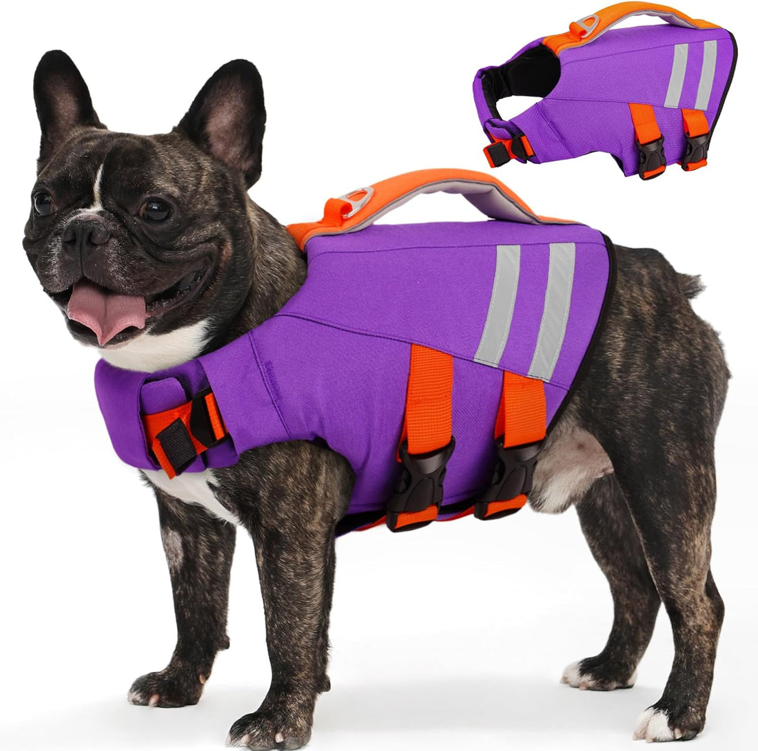 LeLePet Dog Life Jacket, High Flotation Swim Vest for Dogs