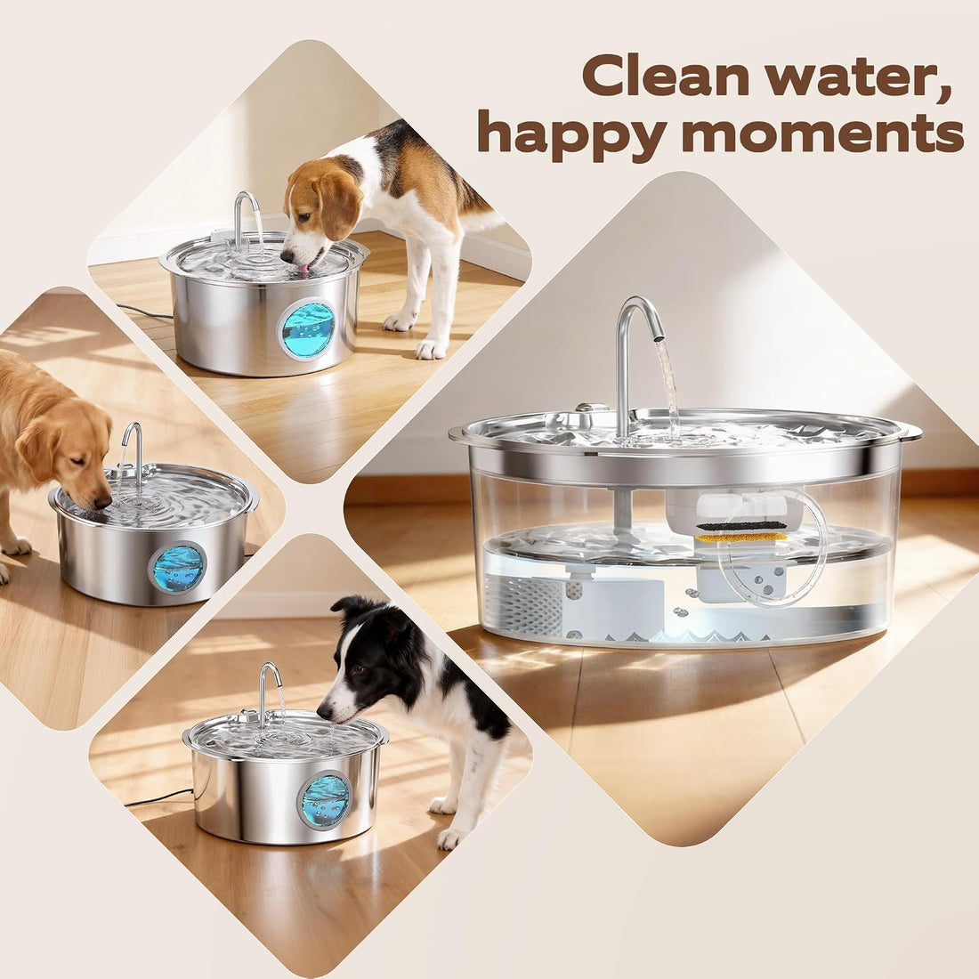GROOKPET Pet Fountain Filter Replacement