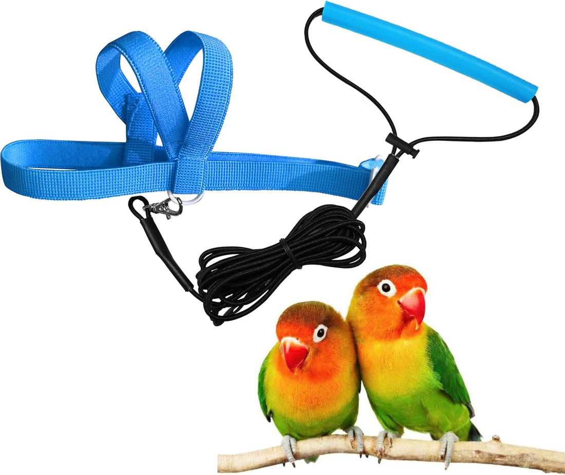 VANFAVORI Adjustable Bird Harness Elastic with 80-inch Flying Leash