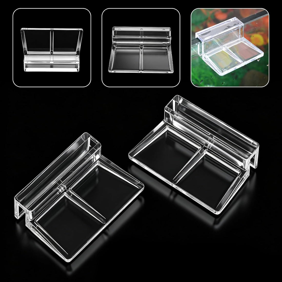 6Pcs Aquarium Lid Clips 5mm Rimless Aquarium Glass Top Clips