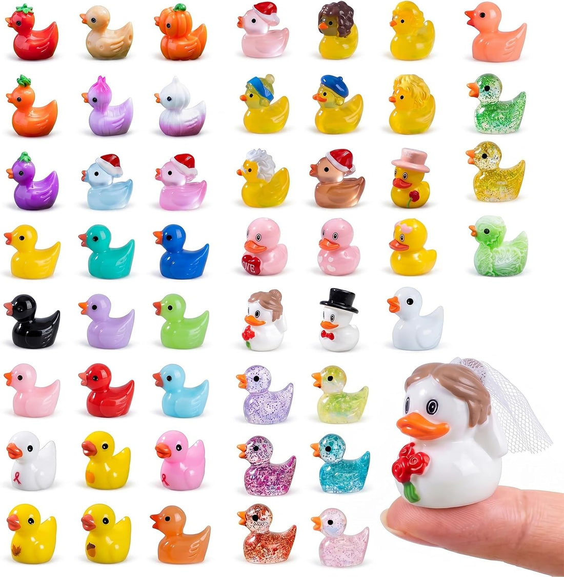 Zerobe Mini Resin Animals: 40 Styles Tiny Collectible Figurine Bulk