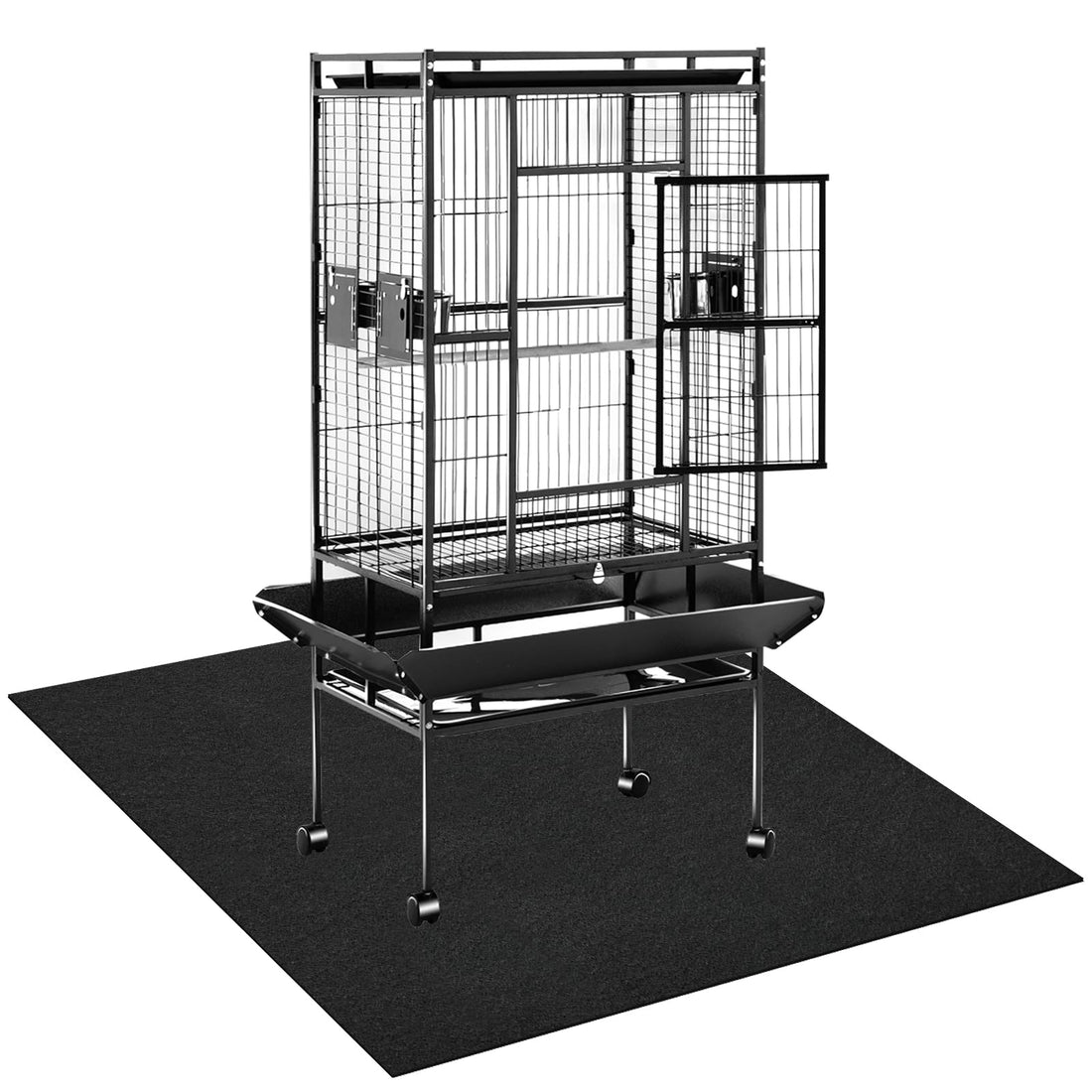 50x50 Inch Large Bird Cage Mat,Under Pet Cage Mat for Bird Cages