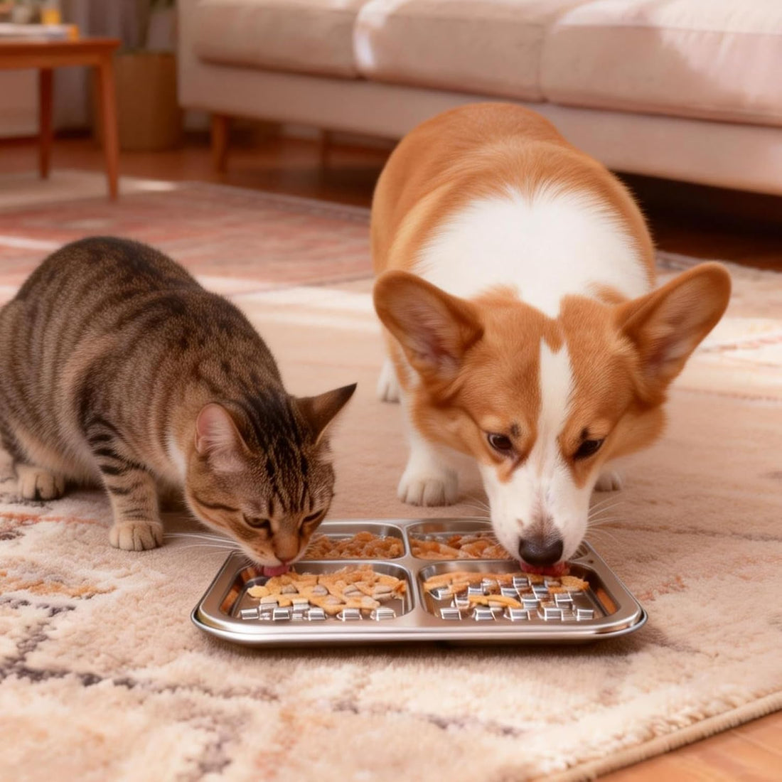 Kactoily 2-Pack 304 Stainless Steel Lick Mat for Dogs and Cats