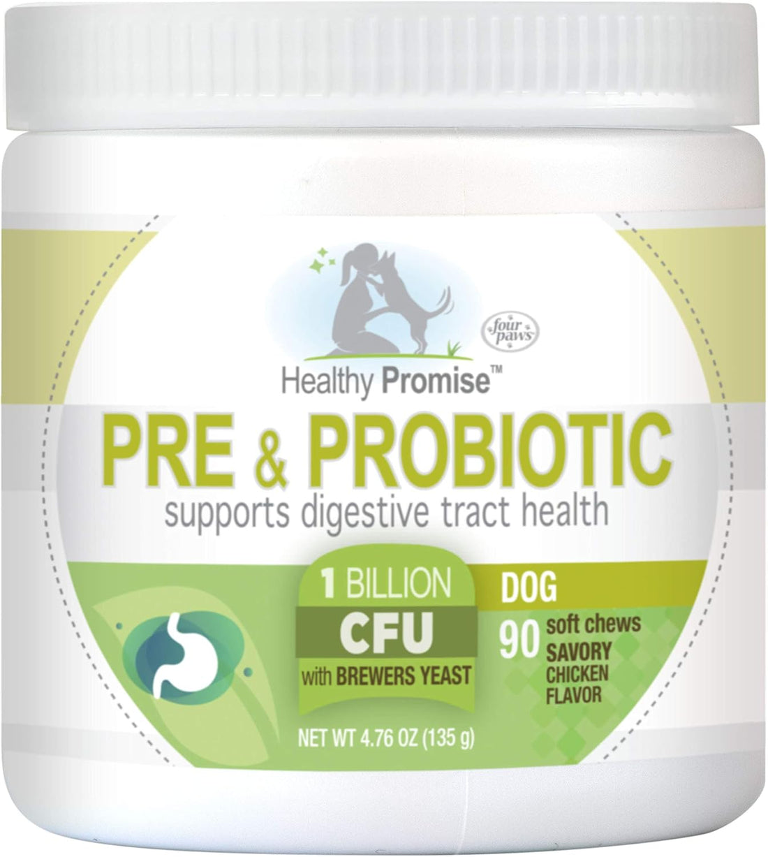 Four Paws Healthy Promise Pre & Probiotics for Dogs, 90 Count