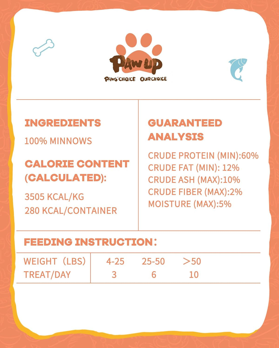 PAWUP Freeze Dried Salmon Dog Treats, Single Ingredient