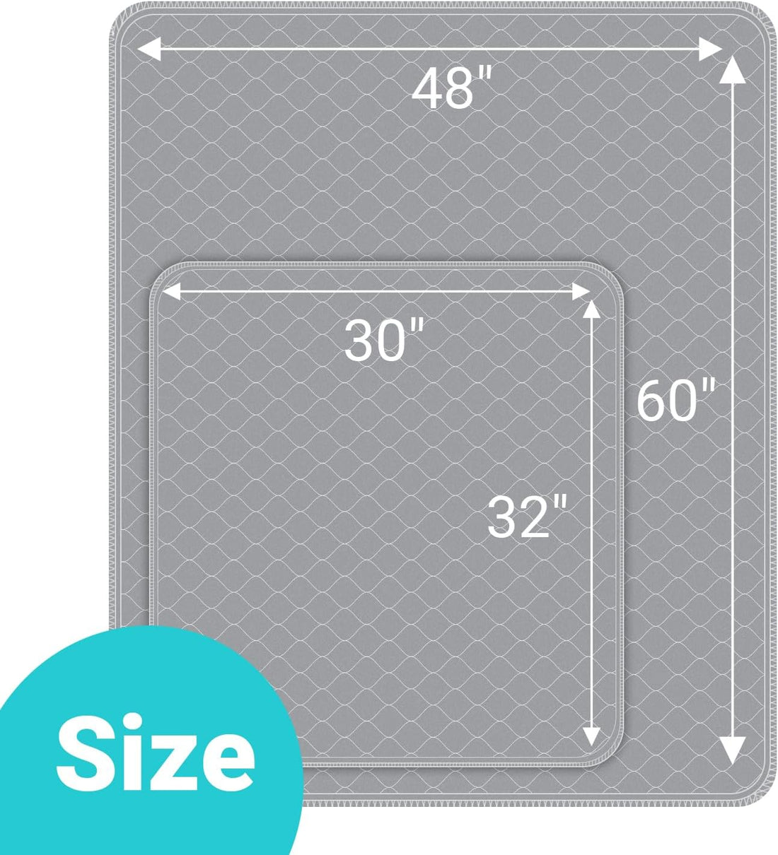 Conkote Reusable Pee Pads for Dogs Extra Large 60" x 48" Puppy