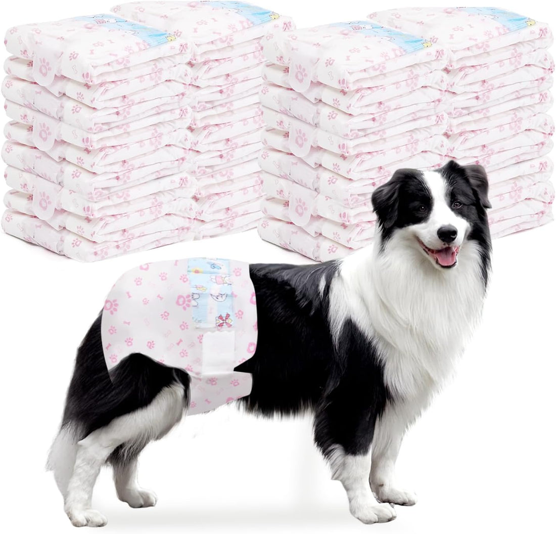 Disposable Dog Diapers Female 90 Count Doggie Diapers for Female Dogs