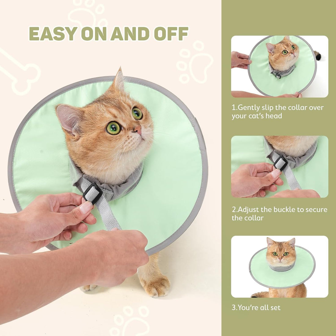 Avont Lightweight Waterproof Foldable Cone, Soft E-Collar