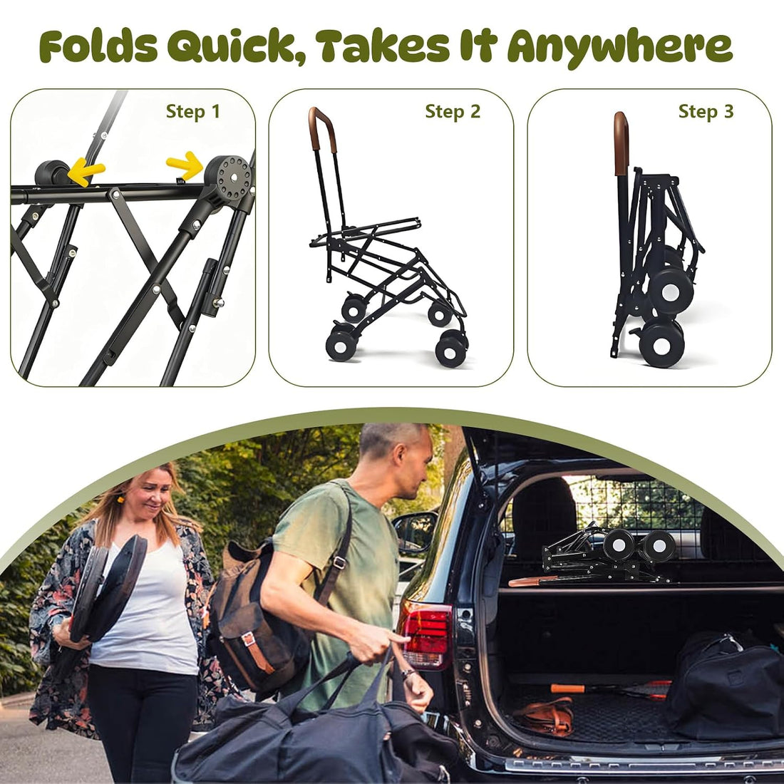 Double Pet Stroller for Dogs and Cats
