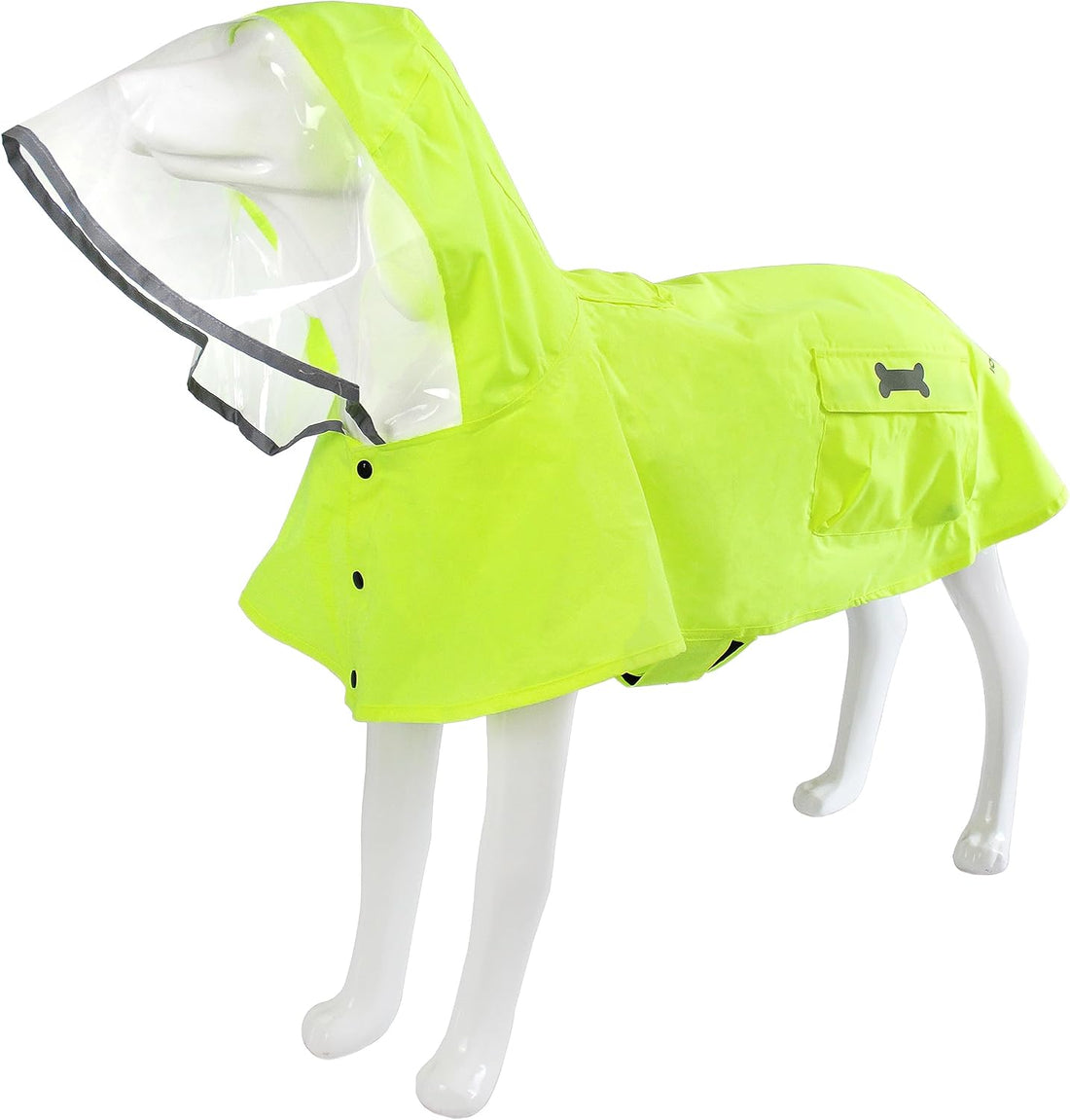 MAMORE Dog Raincoat Waterproof Reflective Adjustable Pet Rain Jacket