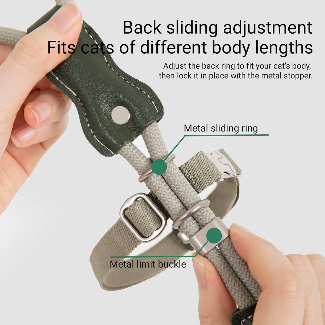 H-style Escape Proof Cat Harness and Leash Set